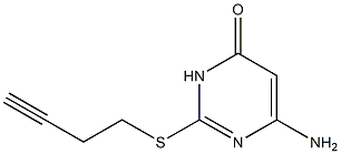 6-amino-2-(but-3-yn-1-ylsulfanyl)-3,4-dihydropyrimidin-4-one 结构式