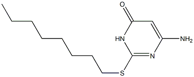 6-amino-2-(octylsulfanyl)-3,4-dihydropyrimidin-4-one Struktur