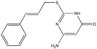 6-amino-2-[(3-phenylprop-2-en-1-yl)sulfanyl]-3,4-dihydropyrimidin-4-one Structure