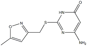 6-amino-2-{[(5-methyl-1,2-oxazol-3-yl)methyl]sulfanyl}-3,4-dihydropyrimidin-4-one Structure