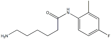 6-amino-N-(4-fluoro-2-methylphenyl)hexanamide,,结构式