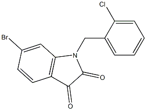 6-bromo-1-[(2-chlorophenyl)methyl]-2,3-dihydro-1H-indole-2,3-dione Structure