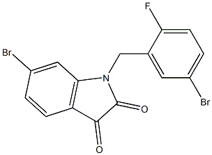 6-bromo-1-[(5-bromo-2-fluorophenyl)methyl]-2,3-dihydro-1H-indole-2,3-dione Structure