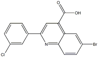 6-bromo-2-(3-chlorophenyl)quinoline-4-carboxylic acid Structure