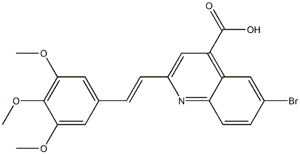 6-bromo-2-[(E)-2-(3,4,5-trimethoxyphenyl)vinyl]quinoline-4-carboxylic acid Structure