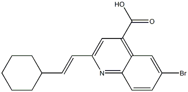 6-bromo-2-[(E)-2-cyclohexylvinyl]quinoline-4-carboxylic acid Structure