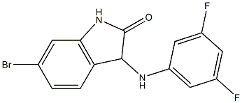 6-bromo-3-[(3,5-difluorophenyl)amino]-2,3-dihydro-1H-indol-2-one Structure