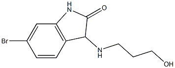 6-bromo-3-[(3-hydroxypropyl)amino]-2,3-dihydro-1H-indol-2-one Structure