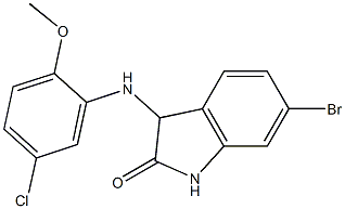 6-bromo-3-[(5-chloro-2-methoxyphenyl)amino]-2,3-dihydro-1H-indol-2-one Structure