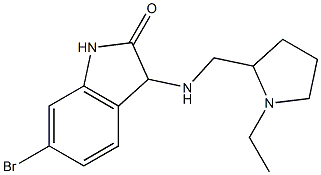 6-bromo-3-{[(1-ethylpyrrolidin-2-yl)methyl]amino}-2,3-dihydro-1H-indol-2-one Structure