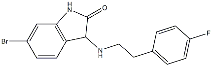 6-bromo-3-{[2-(4-fluorophenyl)ethyl]amino}-2,3-dihydro-1H-indol-2-one Structure