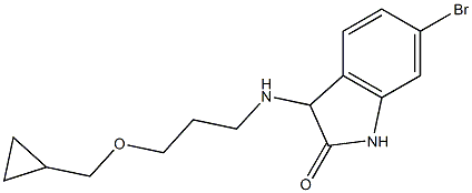 6-bromo-3-{[3-(cyclopropylmethoxy)propyl]amino}-2,3-dihydro-1H-indol-2-one Structure