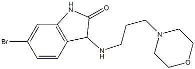 6-bromo-3-{[3-(morpholin-4-yl)propyl]amino}-2,3-dihydro-1H-indol-2-one Structure