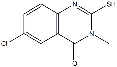 6-chloro-2-mercapto-3-methylquinazolin-4(3H)-one Struktur