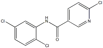 6-chloro-N-(2,5-dichlorophenyl)pyridine-3-carboxamide,,结构式