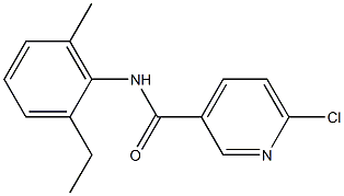 6-chloro-N-(2-ethyl-6-methylphenyl)pyridine-3-carboxamide Struktur