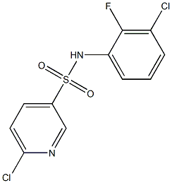 6-chloro-N-(3-chloro-2-fluorophenyl)pyridine-3-sulfonamide Structure