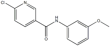 6-chloro-N-(3-methoxyphenyl)pyridine-3-carboxamide,,结构式