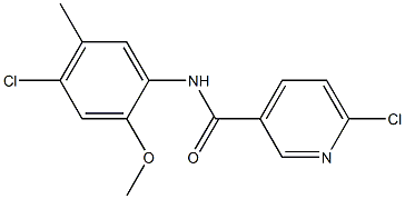 6-chloro-N-(4-chloro-2-methoxy-5-methylphenyl)pyridine-3-carboxamide