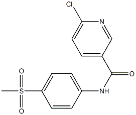 6-chloro-N-(4-methanesulfonylphenyl)pyridine-3-carboxamide,,结构式