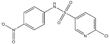 6-chloro-N-(4-nitrophenyl)pyridine-3-sulfonamide Structure