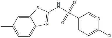 6-chloro-N-(6-methyl-1,3-benzothiazol-2-yl)pyridine-3-sulfonamide