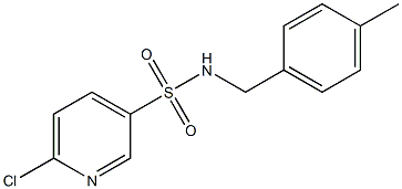 6-chloro-N-[(4-methylphenyl)methyl]pyridine-3-sulfonamide Structure