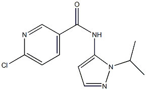6-chloro-N-[1-(propan-2-yl)-1H-pyrazol-5-yl]pyridine-3-carboxamide Struktur