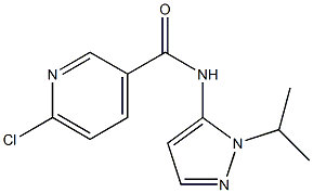 6-chloro-N-[1-(propan-2-yl)-1H-pyrazol-5-yl]pyridine-3-carboxamide Structure