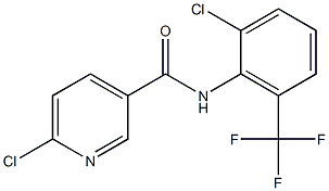 6-chloro-N-[2-chloro-6-(trifluoromethyl)phenyl]pyridine-3-carboxamide Structure