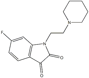 6-fluoro-1-[2-(piperidin-1-yl)ethyl]-2,3-dihydro-1H-indole-2,3-dione|