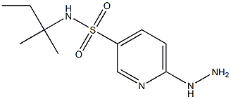 6-hydrazinyl-N-(2-methylbutan-2-yl)pyridine-3-sulfonamide 结构式