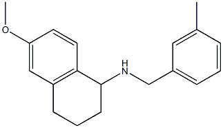 6-methoxy-N-[(3-methylphenyl)methyl]-1,2,3,4-tetrahydronaphthalen-1-amine Struktur