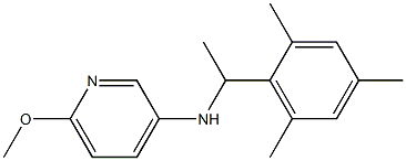 6-methoxy-N-[1-(2,4,6-trimethylphenyl)ethyl]pyridin-3-amine|