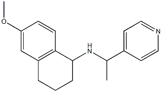 6-methoxy-N-[1-(pyridin-4-yl)ethyl]-1,2,3,4-tetrahydronaphthalen-1-amine Struktur