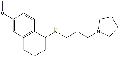 6-methoxy-N-[3-(pyrrolidin-1-yl)propyl]-1,2,3,4-tetrahydronaphthalen-1-amine Struktur