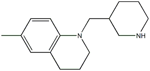 6-methyl-1-(piperidin-3-ylmethyl)-1,2,3,4-tetrahydroquinoline,,结构式