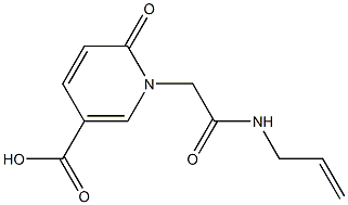 6-oxo-1-[(prop-2-en-1-ylcarbamoyl)methyl]-1,6-dihydropyridine-3-carboxylic acid Struktur