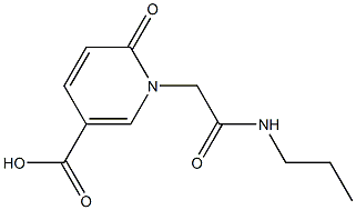 6-oxo-1-[(propylcarbamoyl)methyl]-1,6-dihydropyridine-3-carboxylic acid 结构式