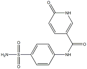 6-oxo-N-(4-sulfamoylphenyl)-1,6-dihydropyridine-3-carboxamide 化学構造式