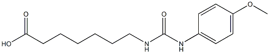 7-({[(4-methoxyphenyl)amino]carbonyl}amino)heptanoic acid Structure