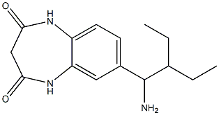 7-(1-amino-2-ethylbutyl)-2,3,4,5-tetrahydro-1H-1,5-benzodiazepine-2,4-dione 结构式