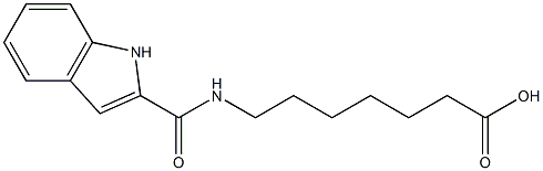 7-(1H-indol-2-ylformamido)heptanoic acid Struktur