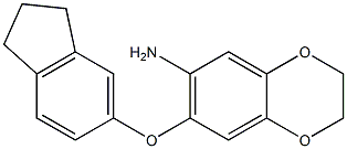 7-(2,3-dihydro-1H-inden-5-yloxy)-2,3-dihydro-1,4-benzodioxin-6-amine,,结构式