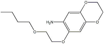 7-(2-butoxyethoxy)-2,3-dihydro-1,4-benzodioxin-6-amine Structure