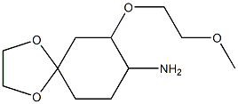 7-(2-methoxyethoxy)-1,4-dioxaspiro[4.5]decan-8-amine 结构式