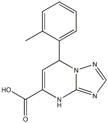 7-(2-methylphenyl)-4,7-dihydro[1,2,4]triazolo[1,5-a]pyrimidine-5-carboxylic acid Struktur