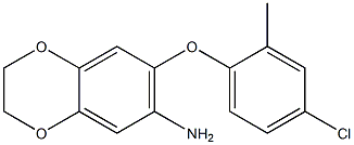 7-(4-chloro-2-methylphenoxy)-2,3-dihydro-1,4-benzodioxin-6-amine Struktur