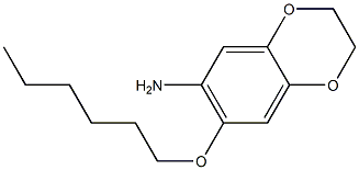 7-(hexyloxy)-2,3-dihydro-1,4-benzodioxin-6-amine 结构式