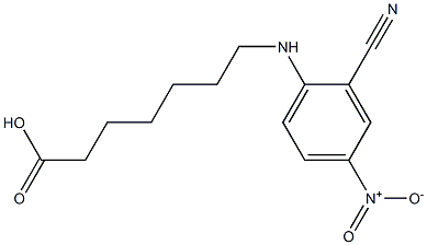 7-[(2-cyano-4-nitrophenyl)amino]heptanoic acid Structure